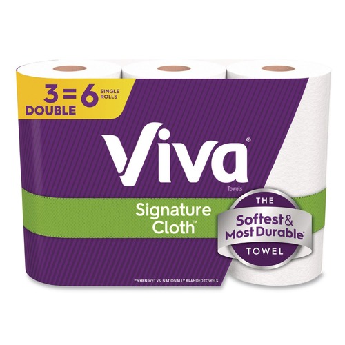 Paper Towels and Napkins | Viva 56530 5.1 in. x 11 in. 1-Ply Signature Cloth Choose-A-Sheet Kitchen Roll Paper Towels - White (8/Carton) image number 0