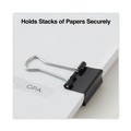 Binding Spines & Combs | Universal UNV10200VP Binder Clips in Zip-Seal Bag - Small, Black/Silver (144/Pack) image number 4