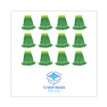  | Boardwalk BWK501GN 5 in. Headband Super Loop Cotton/Synthetic Fiber Wet Mop Head - Small, Green (12/Carton) image number 4