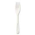 Cutlery | World Centric FO-PS-6DP Cutlery Dispenser Plastic Fork Refills - White (10/Carton) image number 0