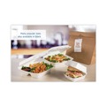 Food Trays, Containers, and Lids | Dart 90HT1 9.01 in. x 9.4 in. x 3 in. Insulated Foam Hinged Lid Containers - White (2/Carton) image number 5