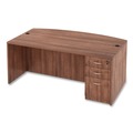 Office Carts & Stands | Alera VA532822WA 15.63 in. x 20.5 in. x 28.5 in. Valencia Series 3-Drawer Full File Pedestal - Modern Walnut image number 9