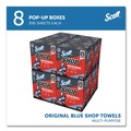 Paper Towels and Napkins | Scott 75190 9 in. x 12 in. 1-Ply Shop Towels Original - Unscented/Blue (200/Box) image number 1