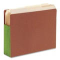 File Folders | Smead 73680 3.5 in. Expansion Drop-Front End Tab File Pockets - Redrope/Green/Letter Size (10/Box) image number 1