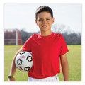 Breakroom Supplies | Champion Sports SRB3 No. 3 Size Soccer Rubber Sports Ball - White/Black image number 2