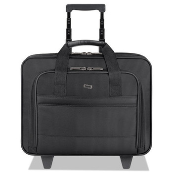 SOLO B100-4 15.94 in. x 5.9 in. x 12 in. Ballistic Polyester Classic Rolling Case Fits Devices Up to 15.6 in. - Black