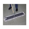Just Launched | Boardwalk BWK1636 36 in. x 5 in. Disposable Cotton/Synthetic Dust Mop Head With Sewn Center Fringe - White image number 5