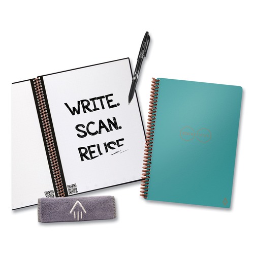 Notebooks & Pads | Rocketbook EVR-E-K-CCE 18-Sheets 8.8 in. x 6 in. Dotted Rule Core Smart Notebook - Teal Cover image number 0