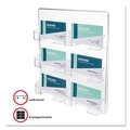 Desktop Organizers | Deflecto 70601 8.5 in. x 1.63 in. x 9.75 in. Plastic 6-Pocket Business Card Holder - Clear image number 6