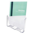Desk Shelves | Deflecto 77001 9.25w x 3.75d x 10.75h Magazine DocuHolder for Countertop/Wall-Mount - Clear image number 3