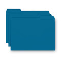 File Folders | Smead 10287 1/3-Cut Tabs Assorted Letter Size 0.75 in. Expansion Interior File Folders - Sky Blue (100/Box) image number 1