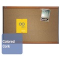Bulletin Boards | Quartet B243LC 36 in. x 24 in. Prestige Colored Cork Bulletin Board - Brown Surface/Light Cherry Finished Fiberboard/Plastic Frame image number 5
