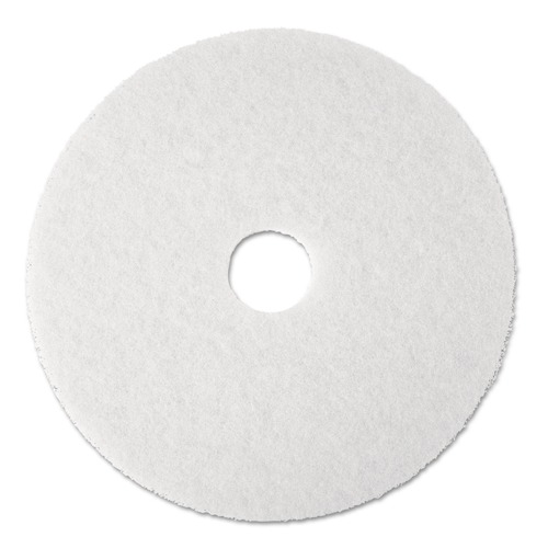 3M | 3M 4100-20 20 in. Low-Speed Super Polishing Floor Pads - White (5/Carton) image number 0