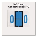 Labels | Smead 67085 1 in. x 1.25 in. O Color-Coded End Tab Filing Labels - White (500/Roll) image number 1