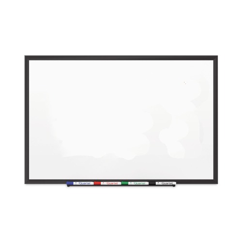 White Boards | Quartet 2548B 96 in. x 48 in. Classic Series Porcelain Magnetic Dry Erase Board - White Surface, Black Aluminum Frame image number 0
