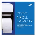 Toilet Paper Dispensers | Scott 44518 11.25 in. x 6.31 in. x 12.75 in. Pro High Capacity Coreless SRB Tissue Dispenser - Black (1/Carton) image number 6