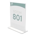 Office Presentation Supplies | Deflecto 590801 8.5 in. x 11 in. Insert Superior Image Double Sided Sign Holder - Clear image number 3