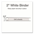 Just Launched | Cardinal 26320 XtraLife ClearVue 2 in. Cap 11 in. x 8-1/2 in. 3 Locking Non-Stick Slant-D Ring Binder - White image number 2