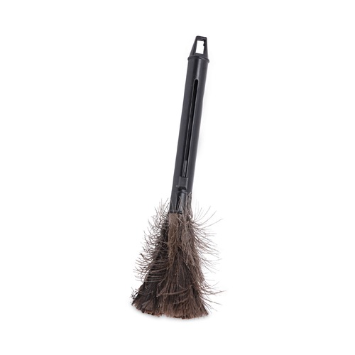  | Boardwalk BWK914FD 9 in. to 14 in. Retractable Plastic Handle Feather Duster - Black image number 0