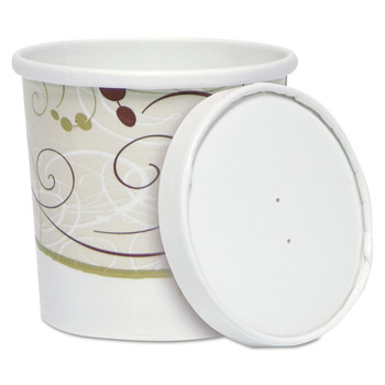 FOOD TRAYS CONTAINERS LIDS | SOLO KHSB12A-J8000 12 oz. Symphony Flexstyle Double Poly Paper Food Combo Packs (250/Carton)