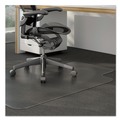 Office Chair Mats | Alera CM12233ALEPL 45 in. x 53 in. Moderate Use Wide Lipped Studded Chair Mat for Low Pile Carpet - Clear image number 5