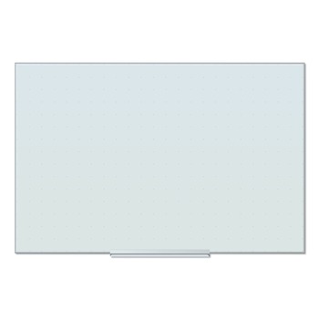 U Brands 2798U00-01 35 in. x 23 in. Floating Glass Ghost Grid Dry Erase Board - White