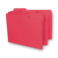 File Folders | Smead 10267 1/3-Cut Tabs Assorted Letter Size 0.75 in. Expansion Interior File Folders - Red (100/Box) image number 1