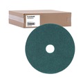  | Boardwalk BWK4019GRE 19 in. Diameter Heavy-Duty Scrubbing Floor Pads - Green (5/Carton) image number 0