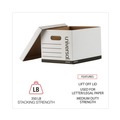Storage Bins & Lids | Universal 9523001 12 in. x 15 in. x 10 in. Letter/Legal Files Basic-Duty Economy Record Storage Boxes - White (10/Carton) image number 4