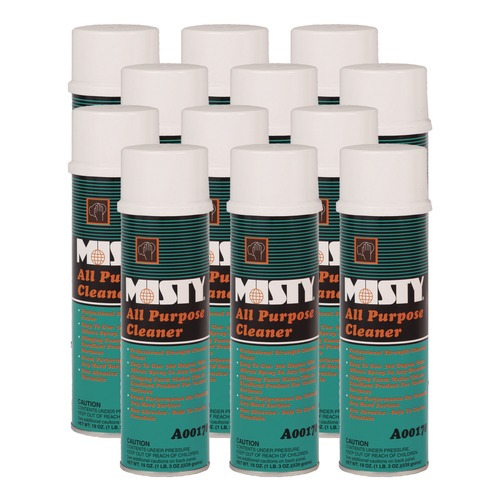 All-Purpose Cleaners | Misty 1001592 19 oz. Aerosol Spray All-Purpose Cleaner - Mint Scent (12/Carton) image number 0