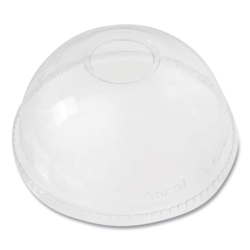 Cups and Lids | Karat C-KDL626 12 oz. to 24 oz. Cold Cup Dome PET Plastic Lids - Clear (1000/Carton) image number 0