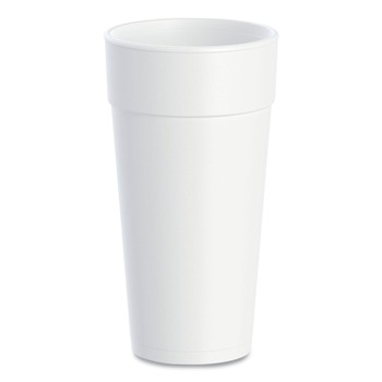 Dart 24J16 Hot/Cold Foam 24 oz. Drink Cups - White (500/Carton)