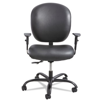 OFFICE CHAIRS | Safco 3391BV Alday Supports Up to 500 lbs. 17.5 in. to 20 in. Seat Height Intensive-Use Chair Black Base - Black Vinyl Seat/Back