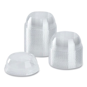 Karat C-KDL626-WH Plastic Wide Opening Dome PET Lids Fits 12 oz. to 24 oz. Cold Cups - Clear (1000/Carton)