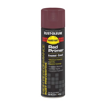 Rust-Oleum V2169838 Hard Hat 15 oz High Performance V2100 System Enamel Spray Primer - Flat Red (6/Carton)