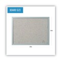 Mailroom Equipment | MasterVision FB0470608 24 in. x 18 in. Designer Fabric Bulletin Board - Gray Fabric/Gray Frame image number 4