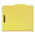 File Folders | Smead 14064 2 in. Expansion Recycled Pressboard 6-Fastener Classification Folders - Letter Size/Yellow Exterior (10/Box) image number 2