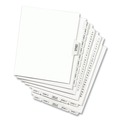 Back to School Sale | Avery 01337 11 in. x 8.5 in. 25-Tab 176 to 200 Avery Style Preprinted Legal Exhibit Side Tab Index Dividers - White (1-Set) image number 1