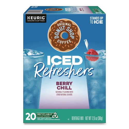 Coffee | The Original Donut Shop 5000384762 ICED Refreshers K-Cup Pods - Berry Chill (20/Box) image number 0