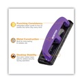 Staple Punches | PaperPro 2105 12-Sheet Capacity EZ Squeeze 3-Hole Punch - Purple/Black image number 3