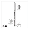 Pens | uni-ball 1921066 VISION Fine 0.7 mm Stick Roller Ball Pen - Black Ink Silver/Black/Clear Barrel (36/Pack) image number 2