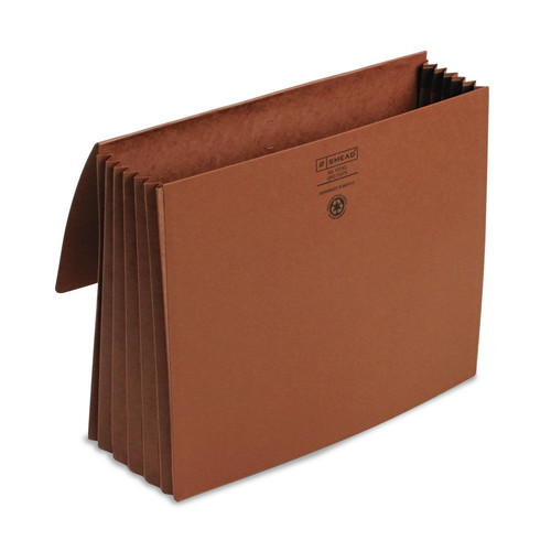 File Folders | Smead 71073 5.25 in. Expansion 1 Section Letter Size Cloth Tie Closure Redrope Expanding Wallets - Redrope image number 0