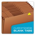 File Folders | Pendaflex R217AHD Heavy-Duty 1/3-Cut Tabs Open-Top 21-Section Expanding Stadium File - Letter Size/Redrope image number 4