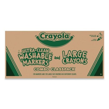 ARTS AND CRAFTS | Crayola 523348 8-Color Crayon and Ultra-Clean Washable Marker Classpack (1-Box)
