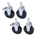 Just Launched | Alera ALESW590004 5 in. Wheel Grip Ring Stem Optional Casters for Wire Shelving - Black (4/Set) image number 0