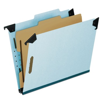 Pendaflex 59251 2/5-Cut Exterior Tabs Letter Size 1 Divider Hanging Classification Folders with Dividers - Blue
