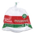 Bowls and Plates | Plastifar 12003 9 in. Plate Foam Dinnerware - White (500/Carton) image number 3