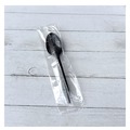 Cutlery | Boardwalk BWKSPOONBLPPIW Mediumweight Individually Wrapped Polypropylene Plastic Spoon Cutlery - Black (1000/Carton) image number 3