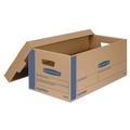 Boxes & Bins | Bankers Box 0065901 SmoothMove 12 in. x 24 in. x 10 in. Prime Moving/Storage Boxes - Small, Brown/Blue (8/Carton) image number 1