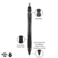 Pens | uni-ball 70123 Jetstream Elements 1 mm Retractable Hybrid Gel Pen - Black Ink/Black Barrel/Medium (1-Dozen) image number 7